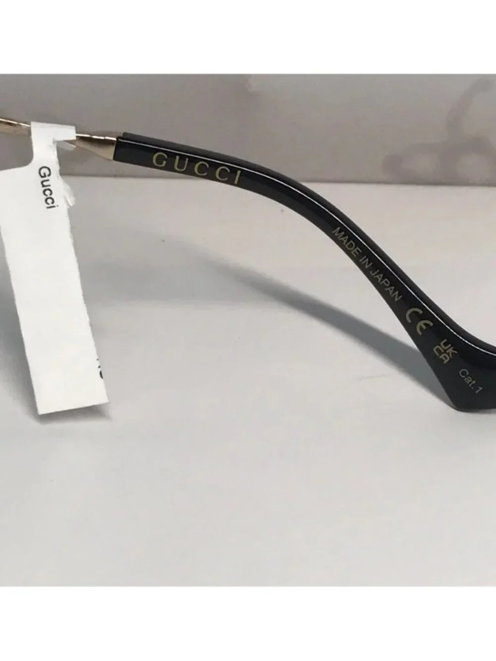 New Authentic GG1096S 003 Sunglasses by Gucci™ Shield, Material: Metal, Rimless.